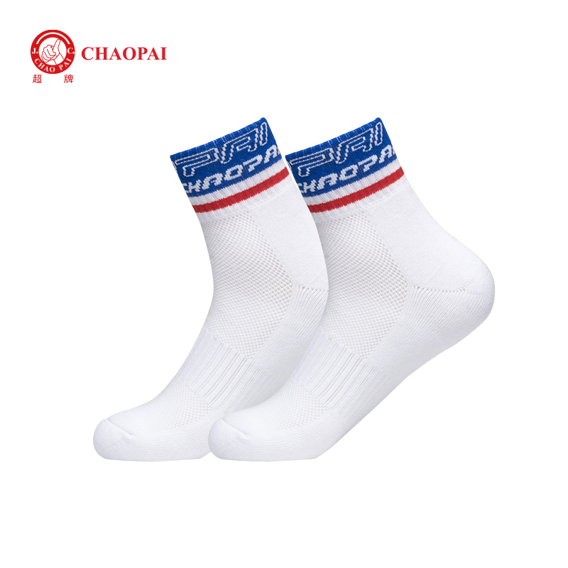 Men breathable striped athletic socks